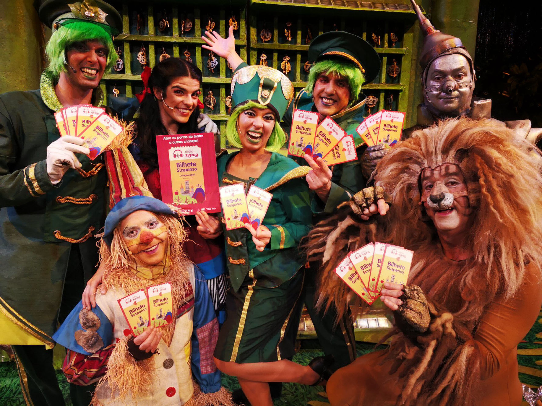 Bilhete Suspenso com elenco d'O Feiticeiro de Oz